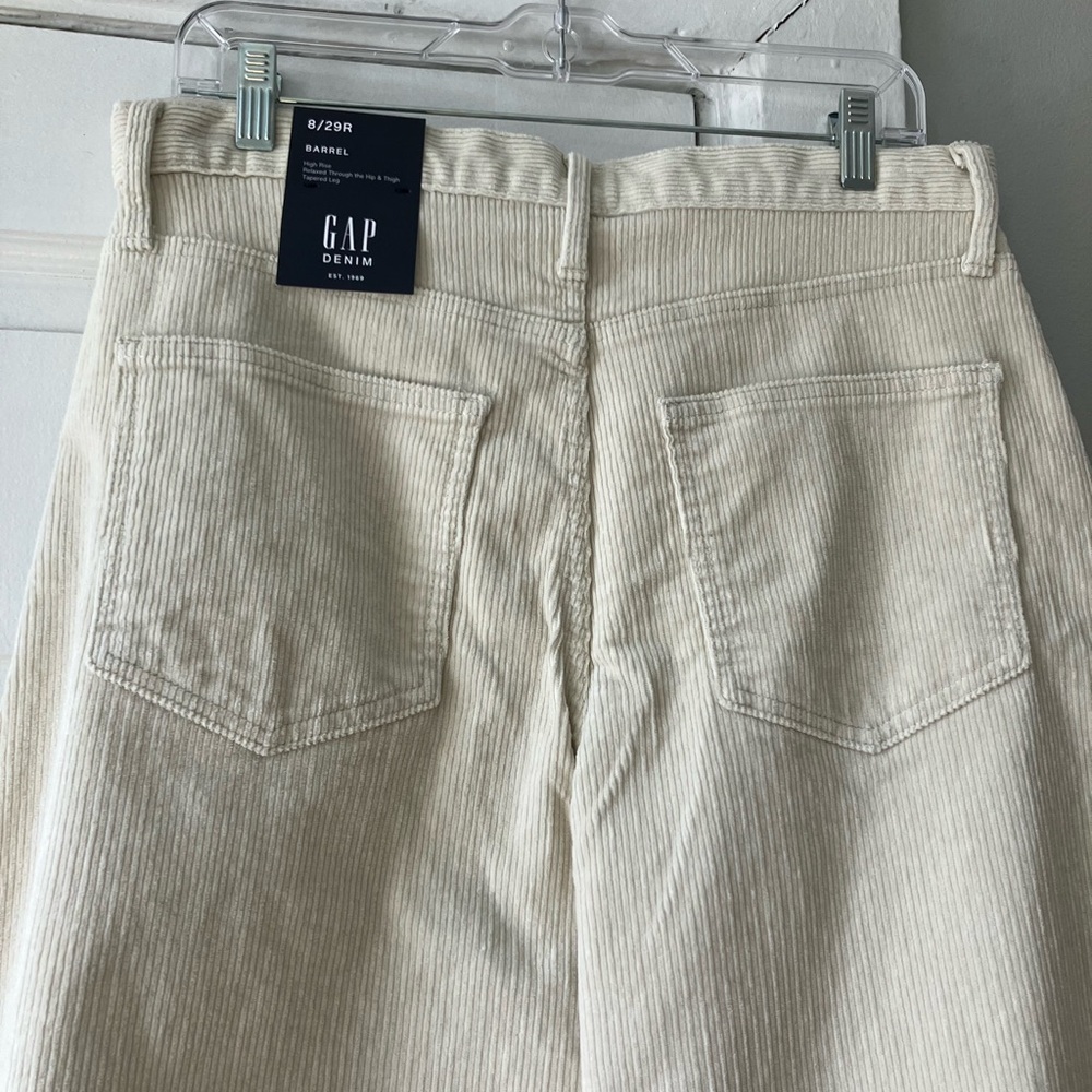 GAP Cream Barrel Corduroy Pants